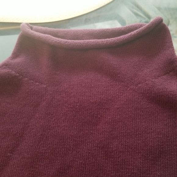 Amazon Essentials 100% Cotton Rolled Mock Neck Burgundy Sweater New W/Tags Sz.M - Picture 7 of 12